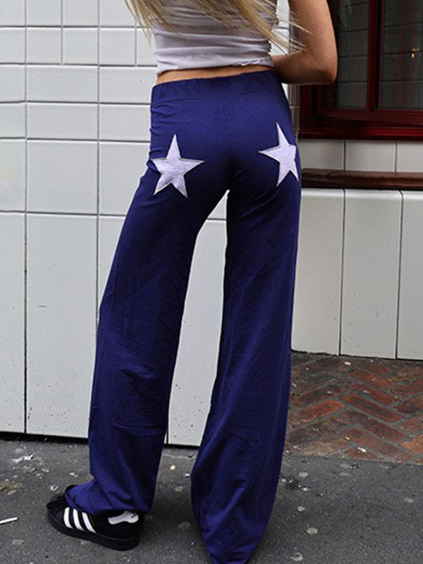 EMMIOL Embroidered Stars Flare Jeans