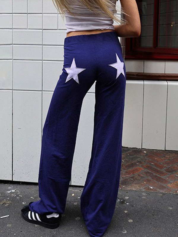 EMMIOL Embroidered Stars Flare Jeans