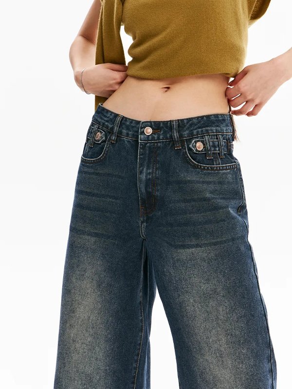 EMMIOL High-Waisted Relaxed Boyfriend Jeans
