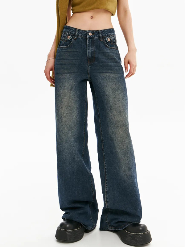 EMMIOL High-Waisted Relaxed Boyfriend Jeans