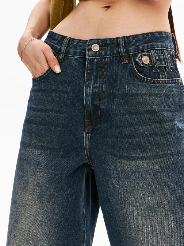 EMMIOL High-Waisted Relaxed Boyfriend Jeans