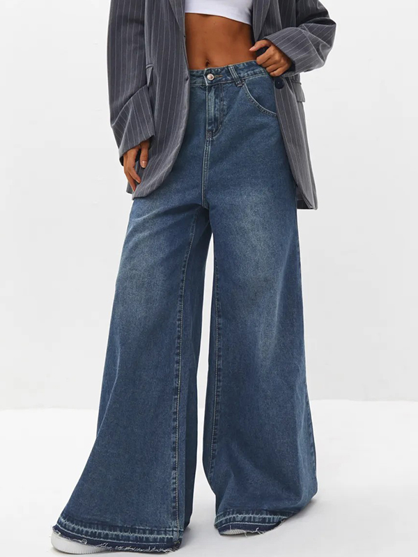 EMMIOL Loose Sense Of Design Flare Jeans