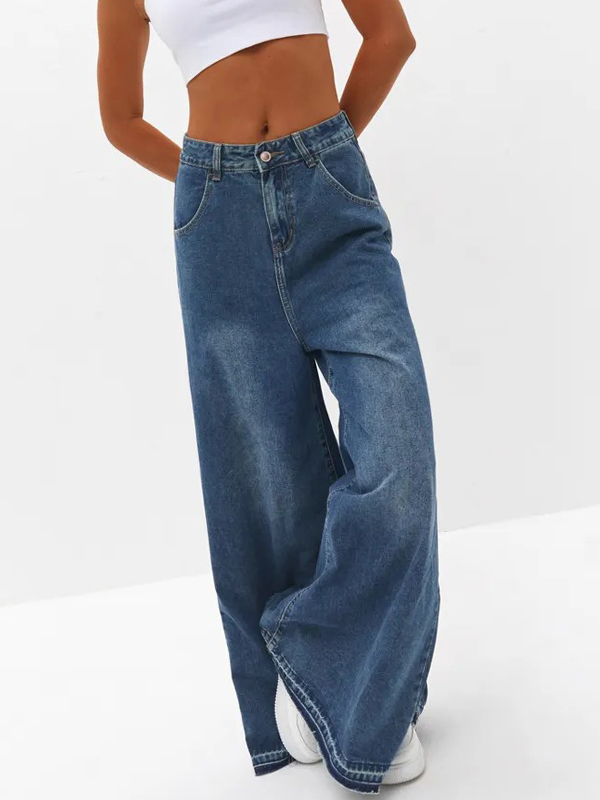 EMMIOL Loose Sense Of Design Flare Jeans