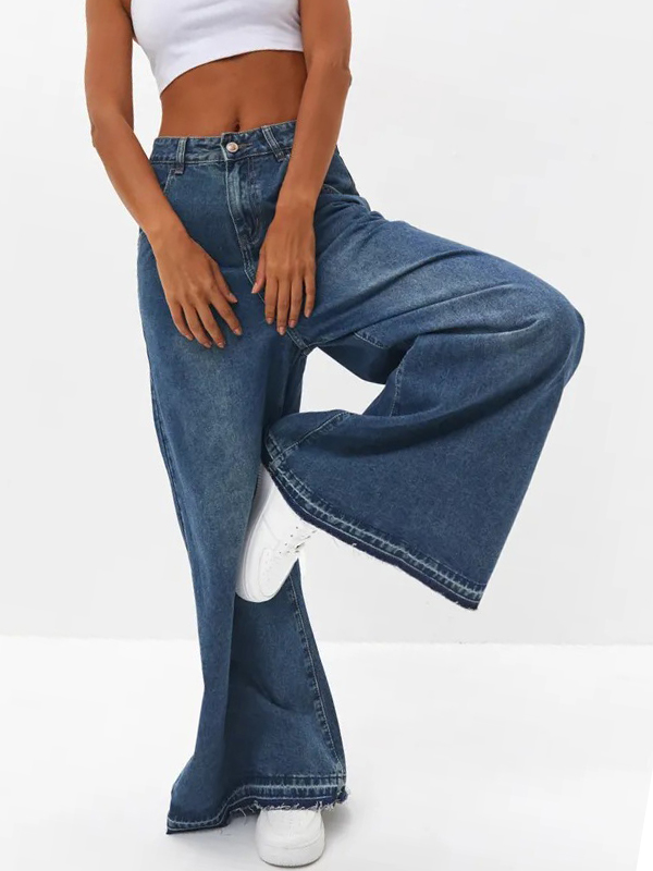 EMMIOL Loose Sense Of Design Flare Jeans