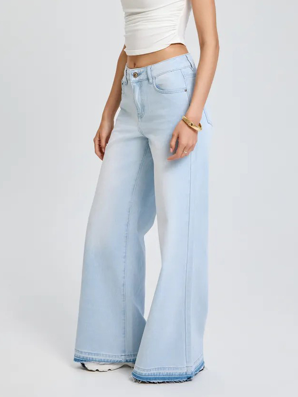 EMMIOL Slimming Drape Flare Jeans