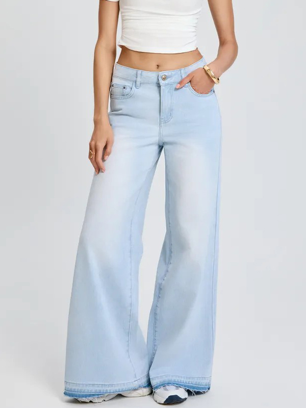EMMIOL Slimming Drape Flare Jeans
