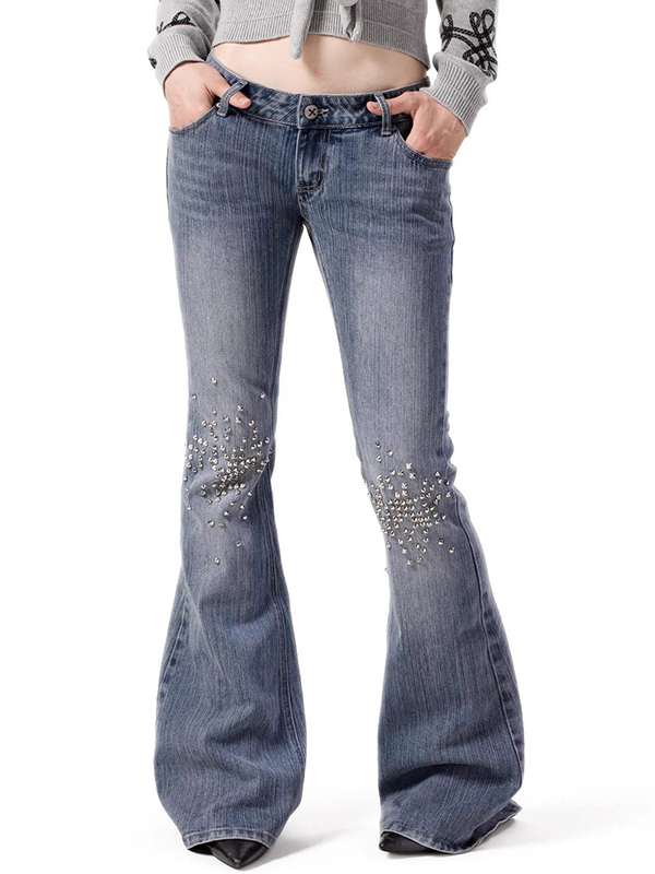 EMMIOL High Street Fashion Flare Jeans