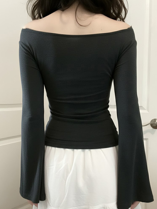 EMMIOL Manica lunga con cuciture in pizzo