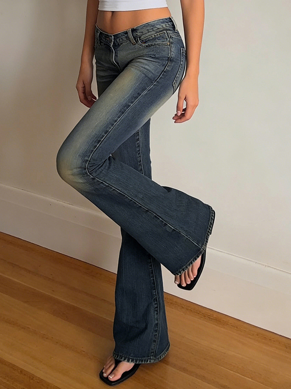 EMMIOL Washed Vintage Flare Jeans
