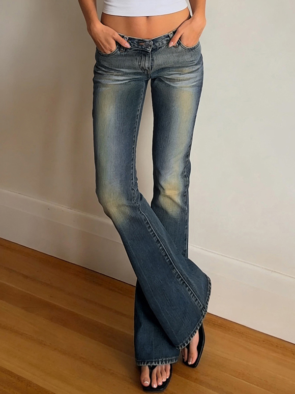EMMIOL Washed Vintage Flare Jeans