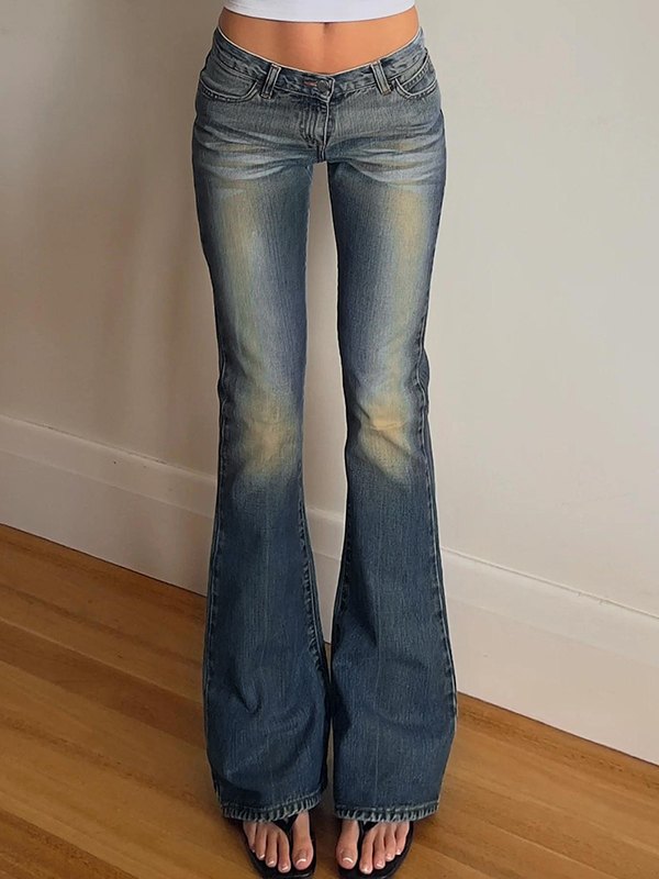 EMMIOL Washed Vintage Flare Jeans