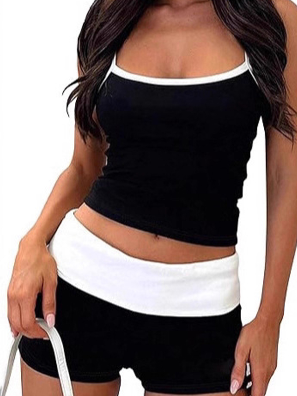 EMMIOL Color-Blocked Sleeveless Women'S Set