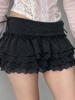EMMIOL Lace Trim Mini Skirt