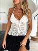EMMIOL Lace-Up Halter Vest
