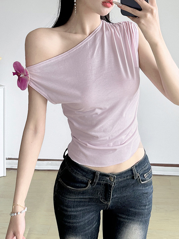 EMMIOL Pleated 3D Short Sleeves