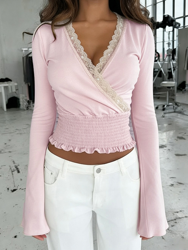 EMMIOL Dopamine Lace Manga Larga