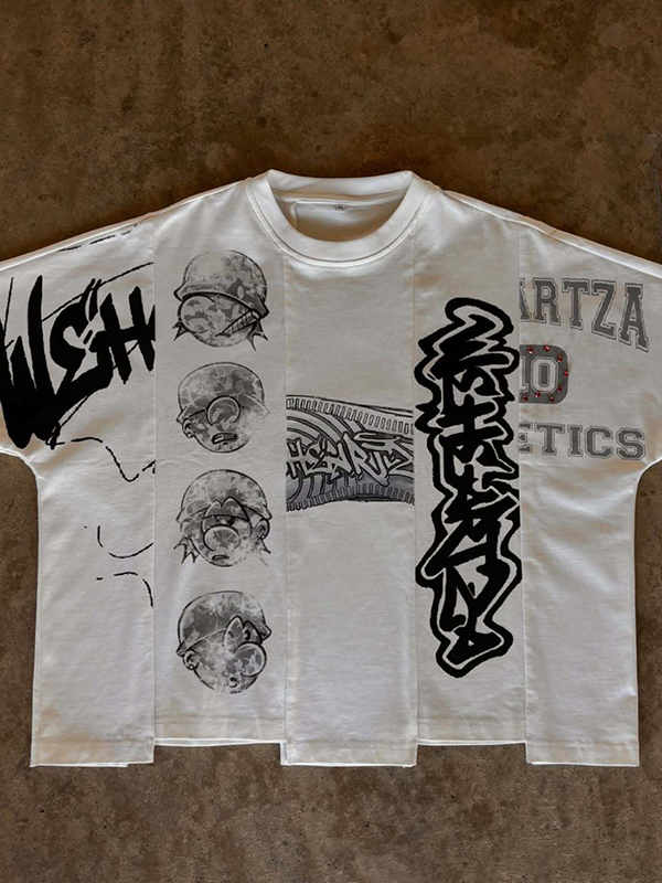 EMMIOL Diseño irregular de manga corta