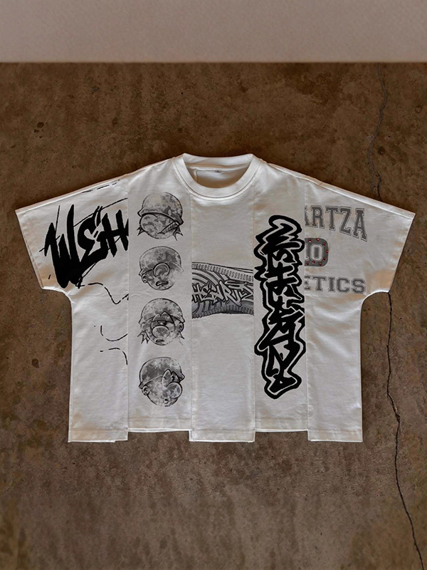 EMMIOL Diseño irregular de manga corta