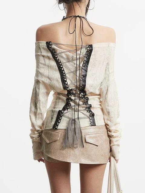 Punk Design Löcher Langarm