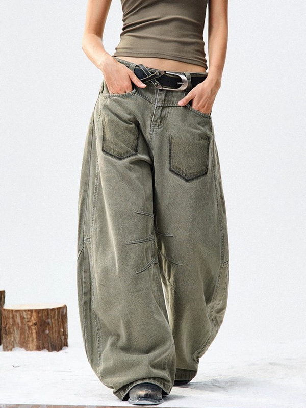 EMMIOL Vintage-Inspired Distressing Boyfriend Jeans