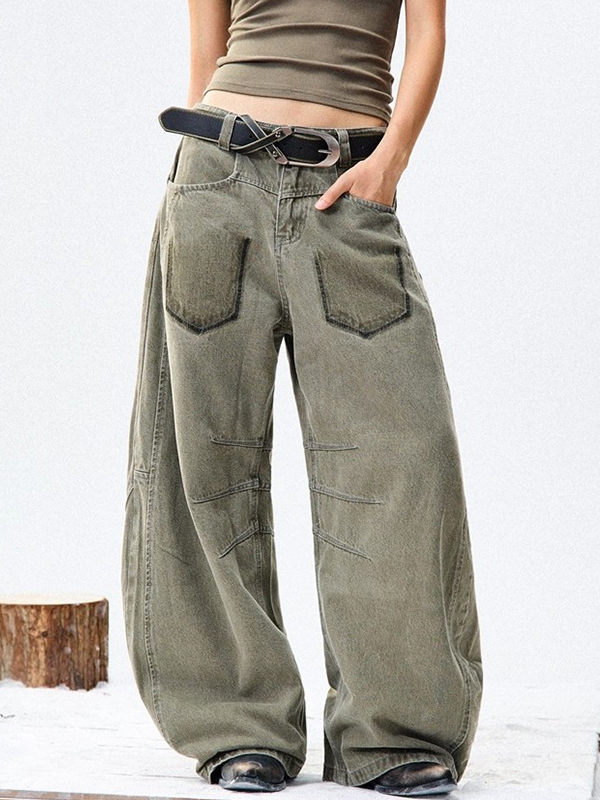 EMMIOL Vintage-Inspired Distressing Boyfriend Jeans
