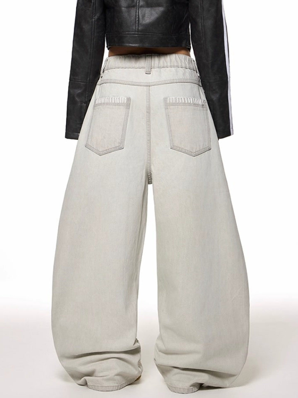 EMMIOL Jeans boyfriend con chiusura a bottone singolo