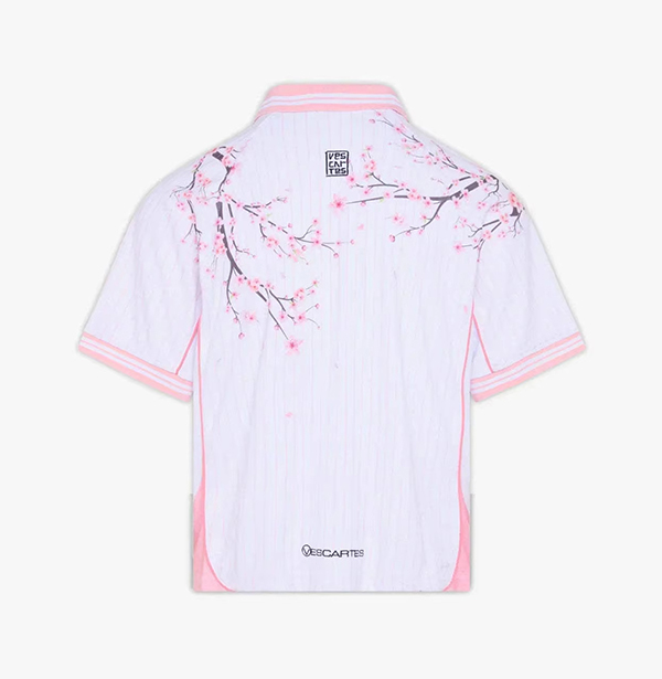 EMMIOL Camiseta de manga corta con estampado de flor de cerezo