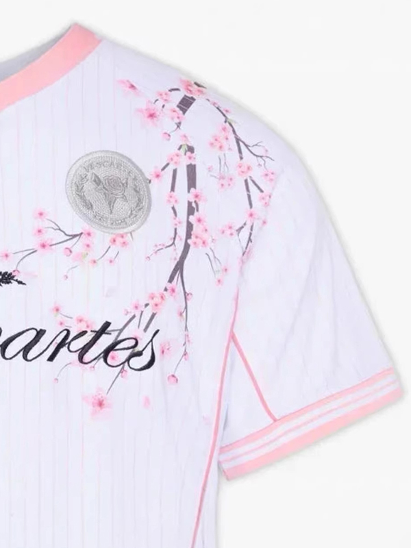 EMMIOL Camiseta de manga corta con estampado de flor de cerezo