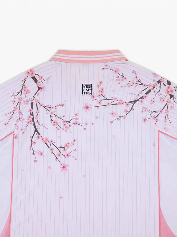EMMIOL Camiseta de manga corta con estampado de flor de cerezo