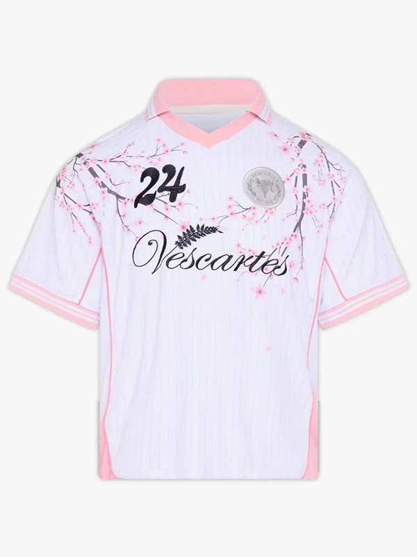 EMMIOL Camiseta de manga corta con estampado de flor de cerezo
