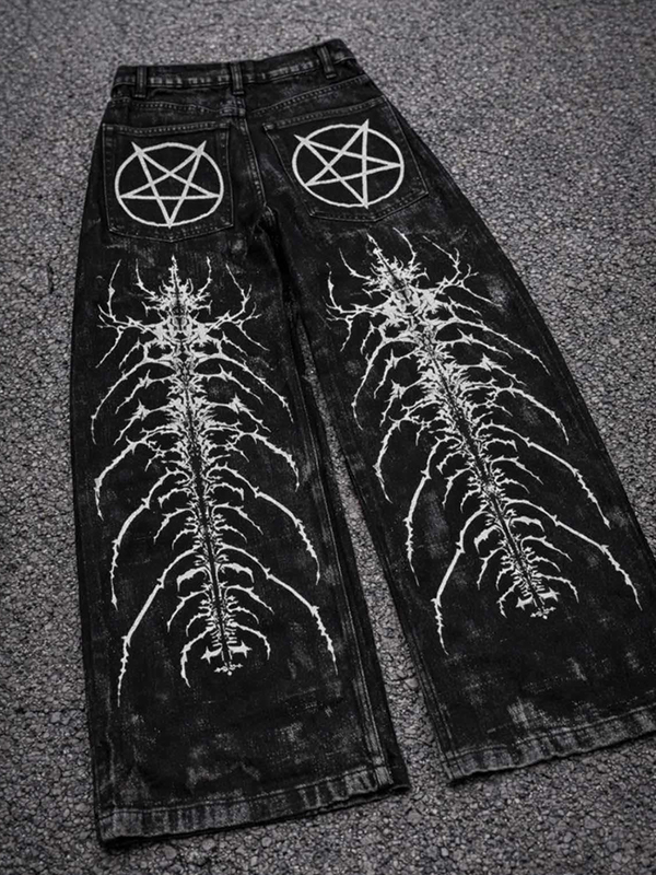 EMMIOL Vaqueros boyfriend góticos retro