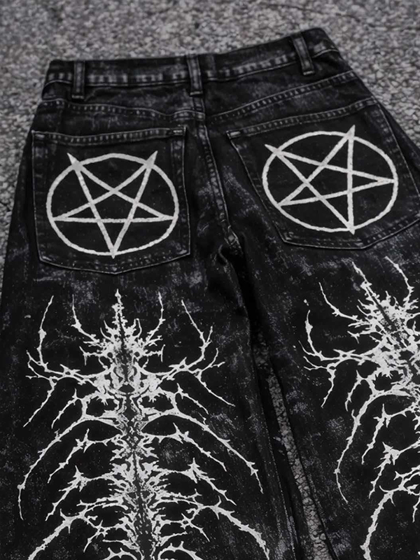 EMMIOL Vaqueros boyfriend góticos retro