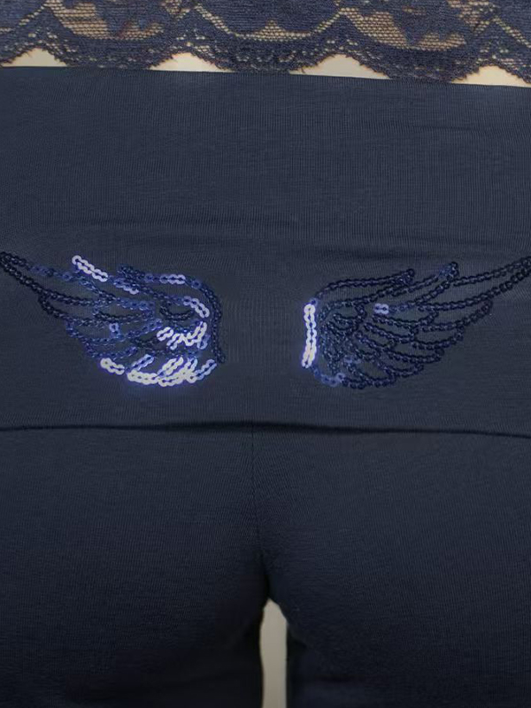 EMMIOL Paillettenhose mit geradem Bein