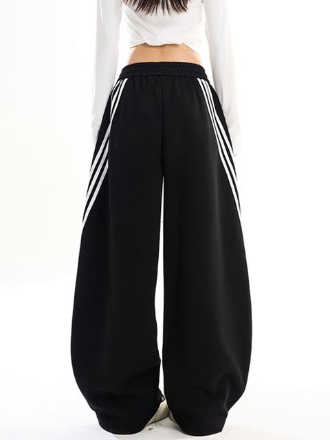 Three Stripes Casual Straight Leg Pants