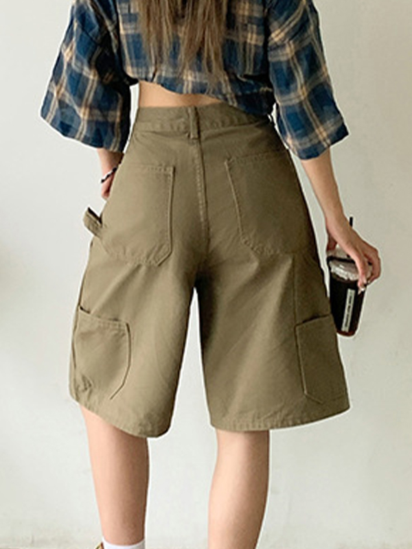 EMMIOL Slimming Loose-Fitting Denim Shorts