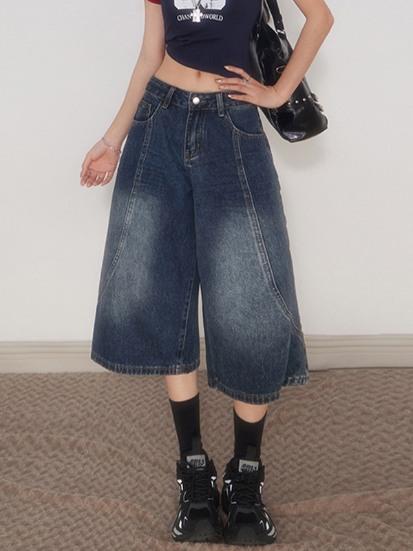 EMMIOL Leisurely Relaxed Denim Shorts