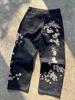 EMMIOL Vintage Plum Blossom Embroidery Boyfriend Jeans