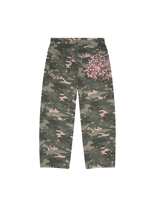 EMMIOL Cherry Blossom Embroidery Boyfriend Jeans