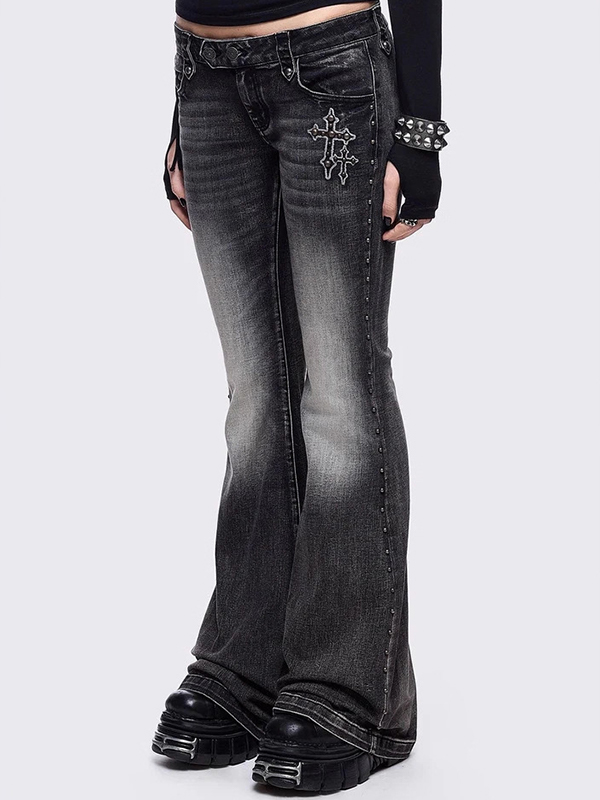 EMMIOL Cultivate Oneself Flare Jeans