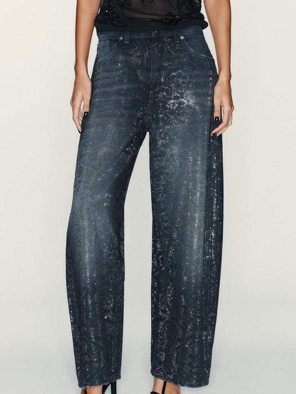 EMMIOL Rhinestones Boyfriend Jeans