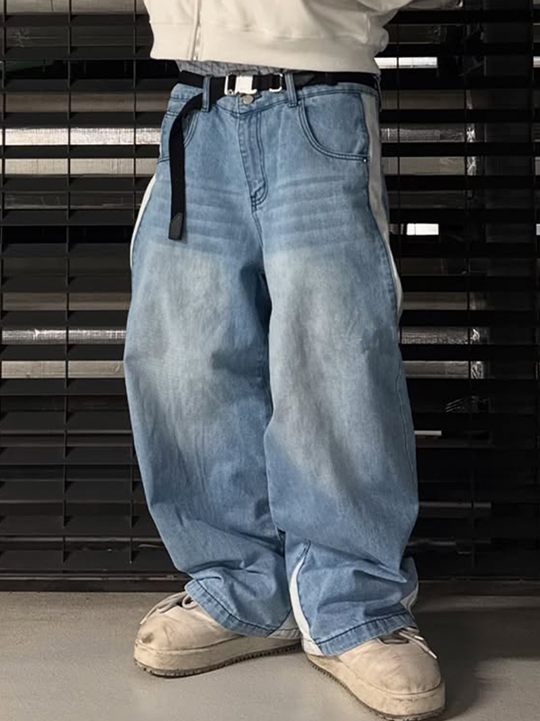 EMMIOL Loose Patchwork Boyfriend Jeans