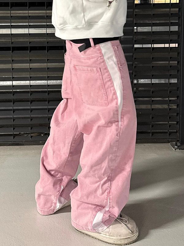 EMMIOL Loose Patchwork Boyfriend Jeans