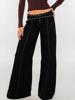 EMMIOL Ragged Floorboards Flare Jeans