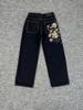 EMMIOL Flower Embroidery Boyfriend Jeans