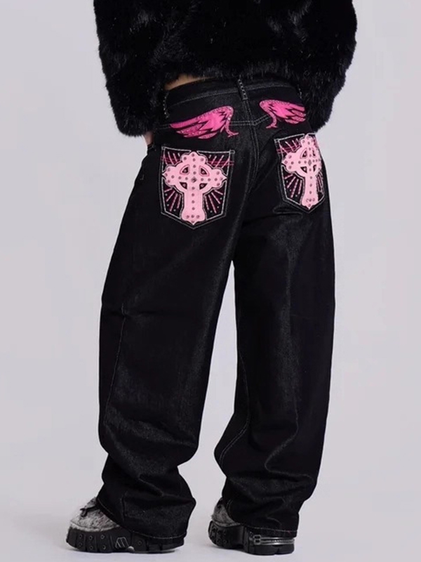 EMMIOL Fashion Embroidery Boyfriend Jeans