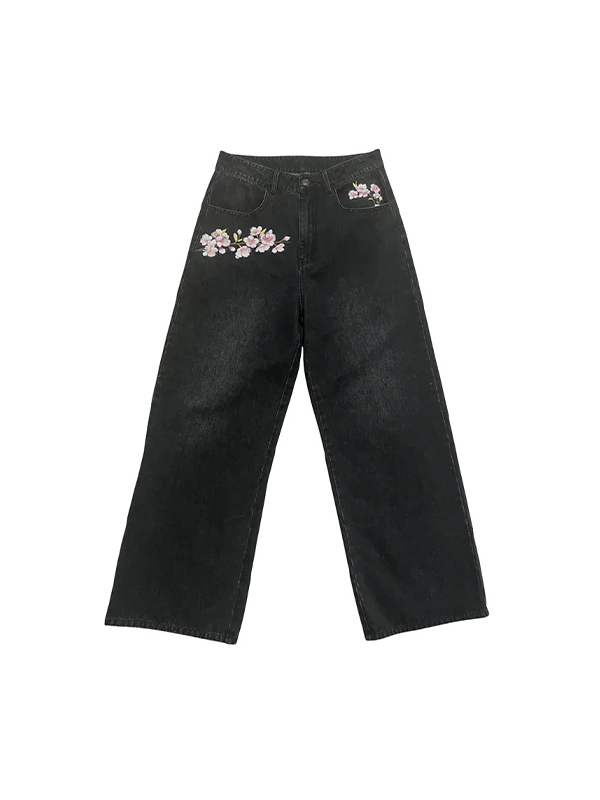 EMMIOL Vaqueros boyfriend con bordados estilo hip-hop