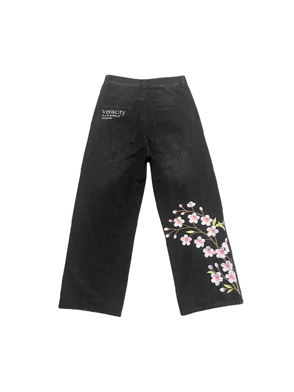 EMMIOL Vaqueros boyfriend con bordados estilo hip-hop