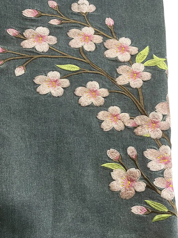 EMMIOL Vaqueros boyfriend con bordados estilo hip-hop