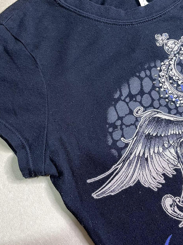 EMMIOL Stampa con motivo gotico a manica corta