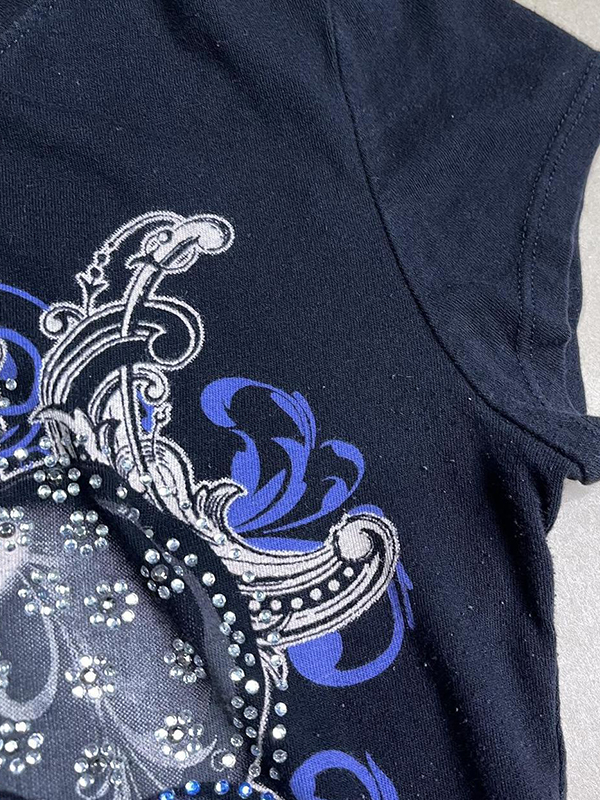 EMMIOL Stampa con motivo gotico a manica corta